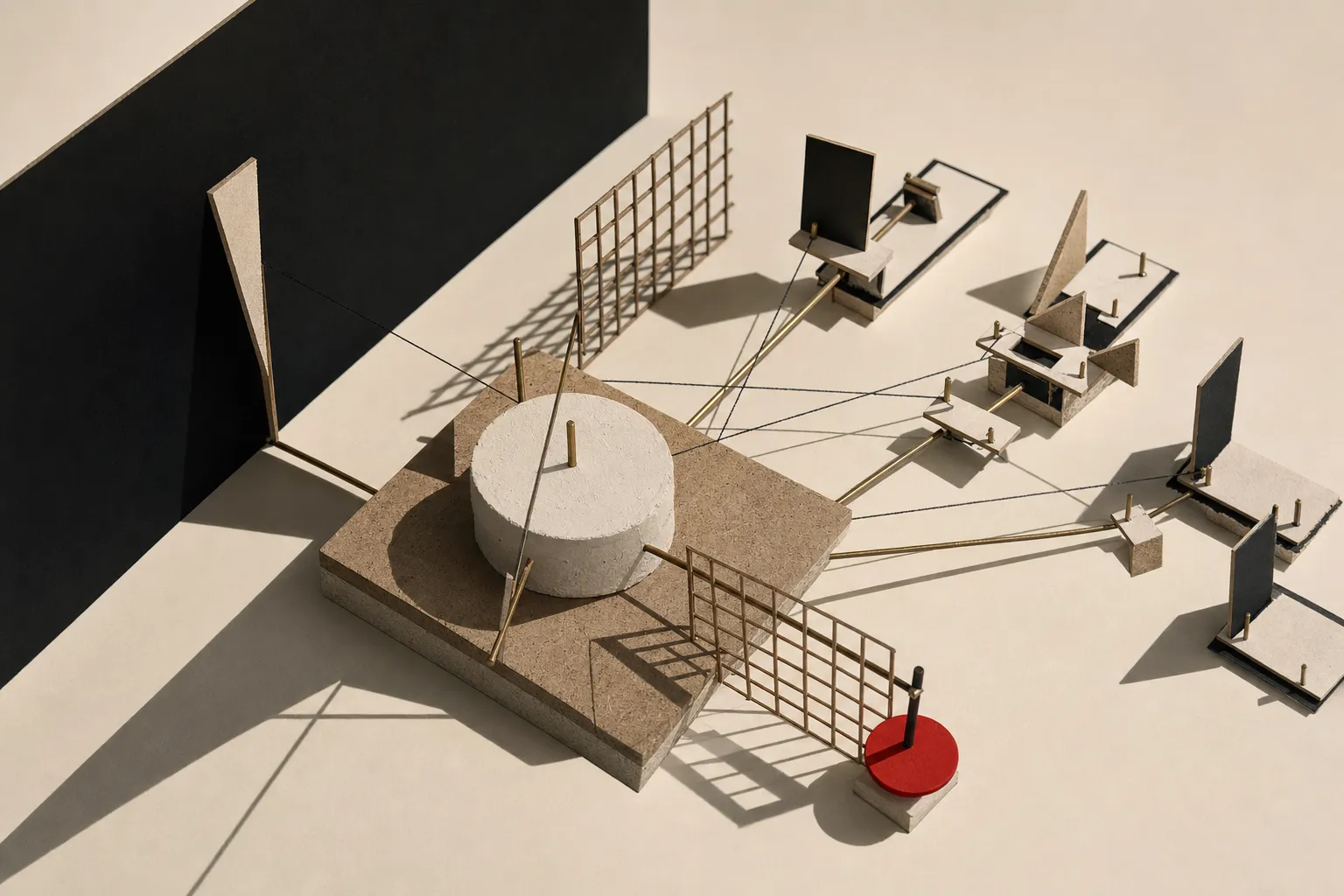 Constructivist study model depicting a foundation model node linked to enterprise workflows